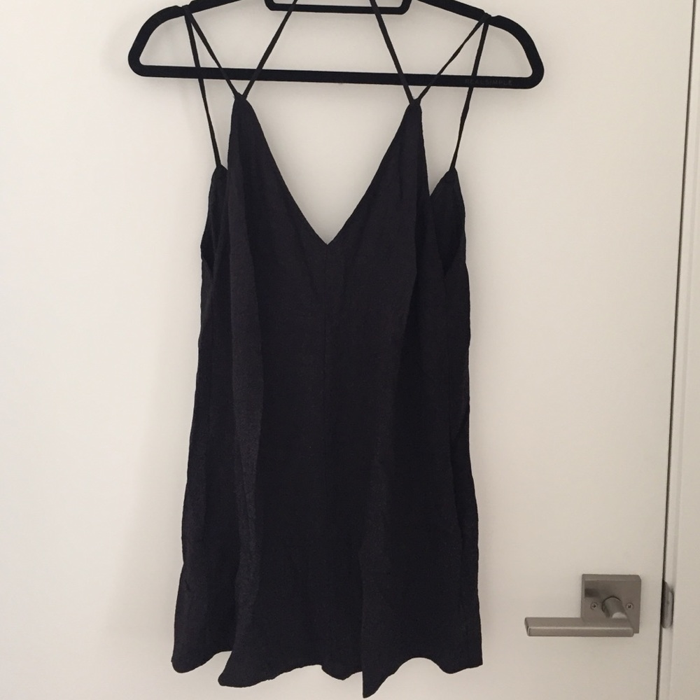 Reformation mini dress with open back